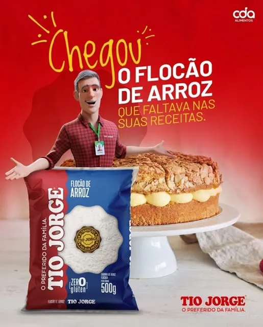 FLOCAO DE ARROZ TIO JORGE 500G